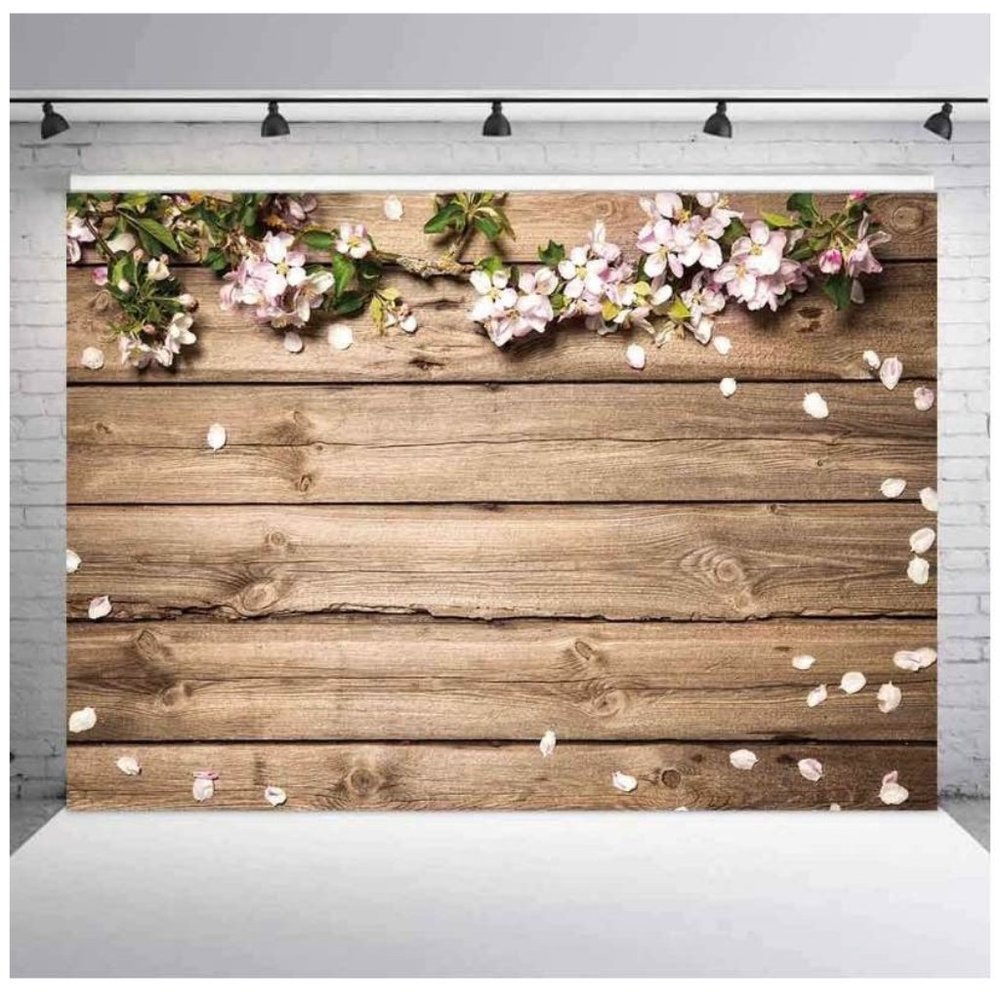 Rustic Wood Wedding Flowers Pink Floral Backdrop Photography Background